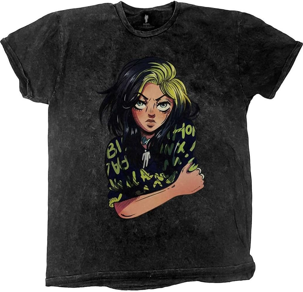 Amazon.com: Billie Eilish Men's Anime Billie (Dip-Dye) Tie Dye T